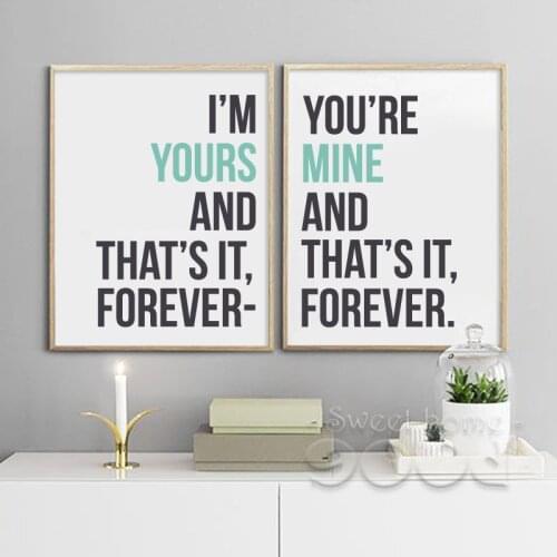 Love Quote Canvas Art Print Painting Poster, Wall Pictures For Home Decoration, Wall Decor FA086, set of 2