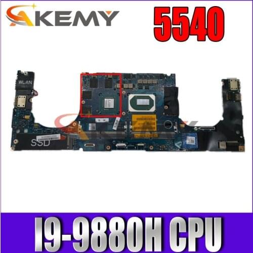 FOR DELL 5540 Laptop motherboard SRFD1 I9-9880H CPU N19P-Q3-A1 with CN-024X86 024X86 24X86 LA-H331P 100% working well