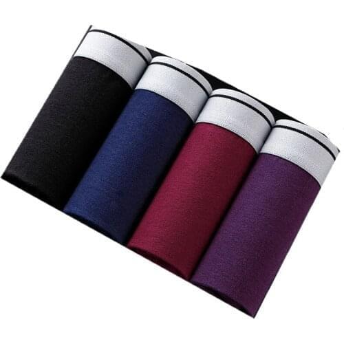 2021Men Cotton Underpants Male Pure Men Panties Shorts Underwear Boxer Shorts Cotton Solid Boxers Short Homme