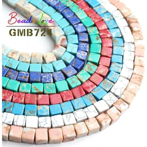 Natural Sea Sediment Jaspers Turquoises Stone Loose Spacer Beads for Jewelry Making Diy Beads Bracelet Necklace 6mm 8mm 15 Inch