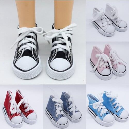 1/3 Doll Shoes 7.5cm Canvas Shoes for BJD Doll Fashion Mini Shoes for Russian DIY Handmade Doll Accessories
