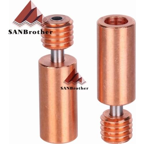 All-Metal NF V6-Crazy Heat Break Copper & Stainless Steel 3D Printer Nozzle Throat For 1.75mm E3D V6 HOTEND Heater Block