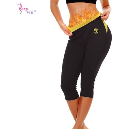 SEXYWG Hot Leggings Weight Loss Neoprene Sauna Pants High Waist Running Workout Leggings Body Shaper