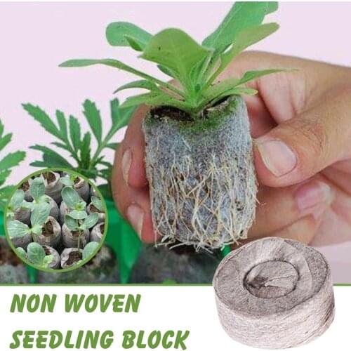 Compressed Peat Copra Soil Block Dried Jiffy Seed Nursery Block Nursey Pot Starter Plugs Seedling Transplant Fertilizer Block