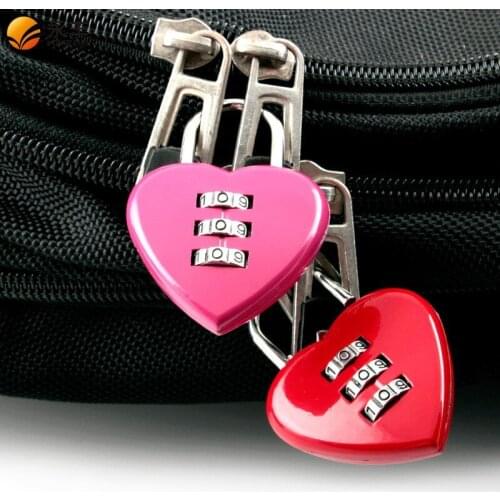 Color mixed batch GS-013C heart lock, lock, case lock, mini zinc alloy, code lock, cartoon pattern customization