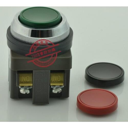 [SA]Japan and the spring IDEC 30mm flat head self-reset button switch ABN110 * green red and black 1NO--10pcs/lot