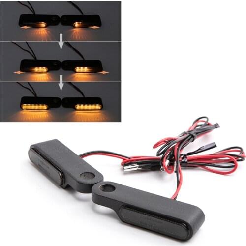 2PCS Motorcycle Signal Lamp Indicators Amber LED Turn Signal Light Handlebar Blinker Aluminum Alloy Black/Chrome DC 12V