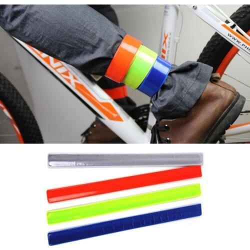 Cycling Reflective Bracelets Bicycle Illuminating Stickers Yellow Hi Vis Safety Bike Jogging Walking Bicycle Accessories
