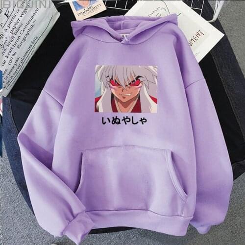 2021 Manga Cartoon Inuyasha Long Sleeve Hoodie Sweatshirt Men/women Korean Pullovers Tracksuits Casual Hight Quality Hoody