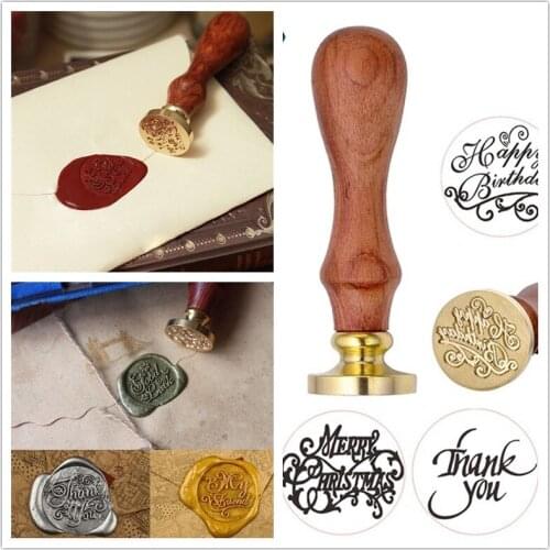 Unique Wood Handle Wax Seal Stamp Wedding Custom/Greetings Envelope Seal Scrapbooking Greetings Wax Seal Stamps