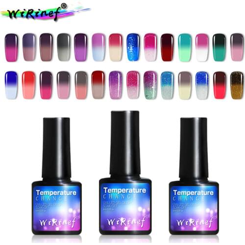 WiRinef 8ml Temperature Change Color Gel Nail Polish Semi-permanent Hybrid Polish Gel Varnish Soak Off UV Lacquer