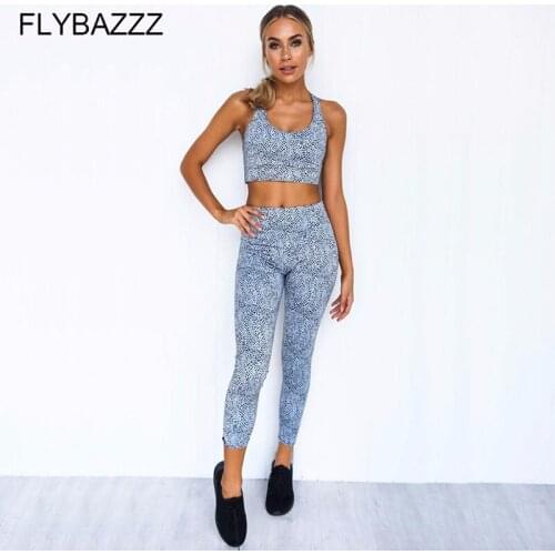 Womens Leopard Print Yoga Set Sportswear Breathable Shockproof Bra Fitness Leggings Pants High Waist Running Sports Suit Female