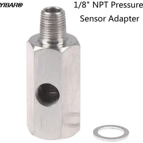 1/8'' BSPT Oil Pressure Sensor Tee To NPT Adapter Turbo Supply Feed Line Meter