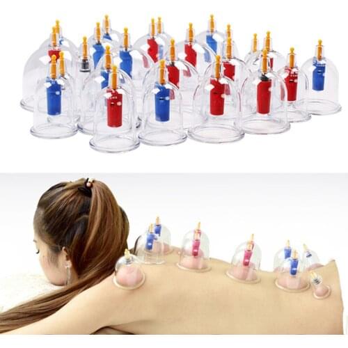 24 cups medical vacuum cupping apparatus healthy vacuum cupping kit pull out vacuum apparatus therapy relax
