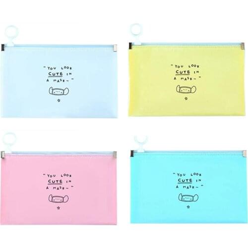 4pcs Mix Dustproof Mask Storage Box Portable Travel Moisture-proof Mouth Face Masks Container Case Storage Organizer Bag