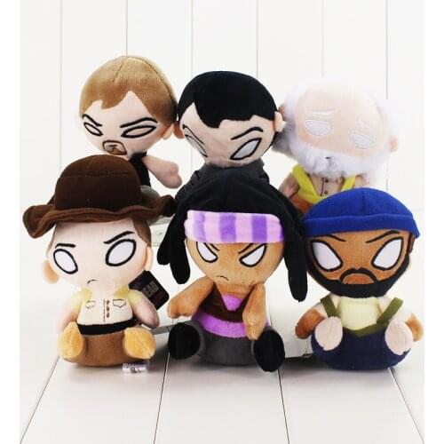 6styles 13cm the walking dead cute cartoon plush doll toy soft stuffed doll toy for boys