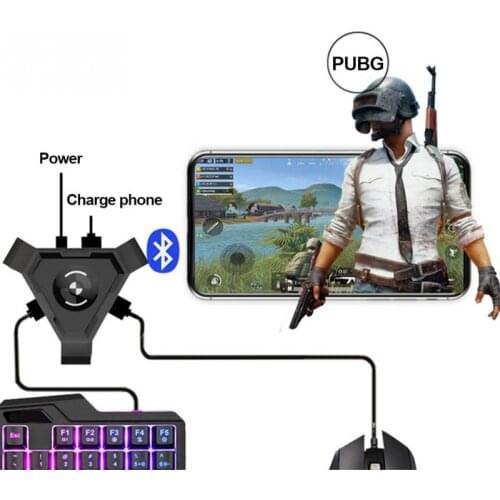 PC Adapter Gaming Keyboard Mouse Converter No Vibration Mobile Gamepad Controller for Android ios Phone to PC Bluetooth 4.1