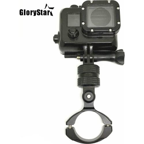 Aluminum 360 Degree Rotate Bike Bicycle Motorcycle Handlebar Mount Clamp Adapter Mount For Gopro Hero 9 8 7 6 5 4 Action Camera
