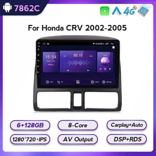 For Honda CRV 2002-2005 Autoradio Android DVD Car Multimedia Video Player Stereo Navigation GPS IPS DSP RDS Head Unit WIFI FM