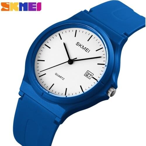 Fashion Brand SKMEI Ladies Casual Sports Couple PU Strap Top Luxury Quartz Waterproof Wrist Watches For Women Men Reloj Mujer