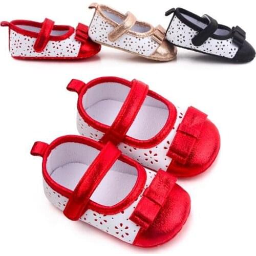 2021 New Baby Girls Princess Shoes Spring Autumn Antislip Newborn First Walkers Cute Bowknot Infant Toddlers Crib Shoes
