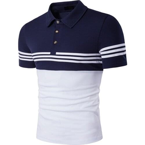 Men Polo Men Shirt Short Sleeve Polo Shirt Contrast Color Polo New Clothing Summer Streetwear Casual Fashion Men tops