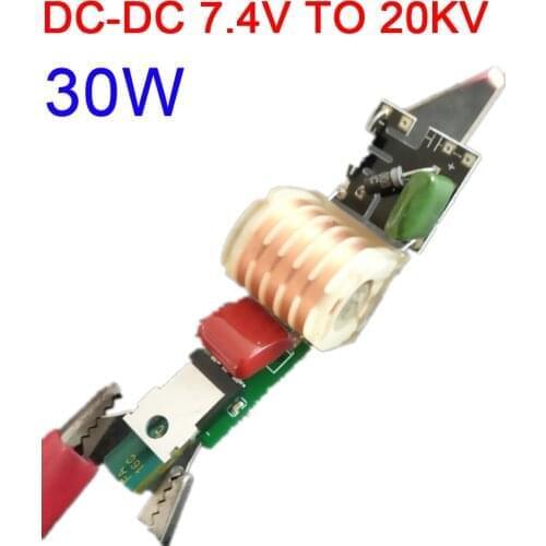 DYKB DC-DC 7.4v boost to 2Kv high voltage pulse Arc Generator module ignition discharge coil POWER module