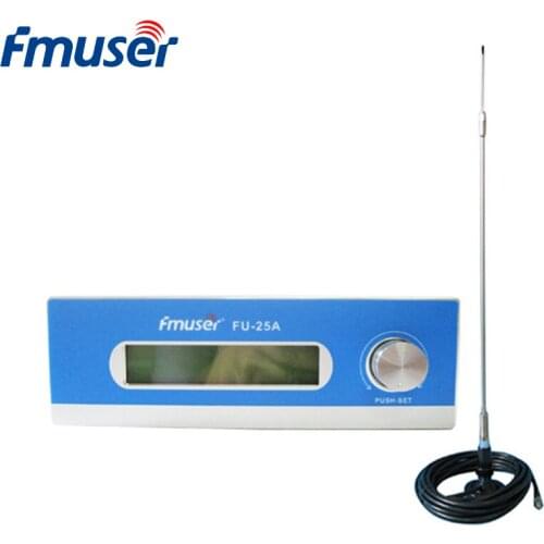 FMUSER FU-25A 25W FM Broadcast Transmitter FM Exciter+CA200 Car Sucker Antenna Kit For Drive-in Movie Theater Church Parking Lot