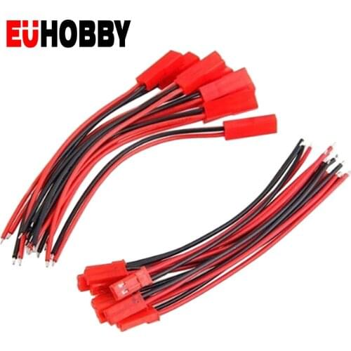 Flexible 2 Pin 100mm JST Connector Plug Male (10) Famale (10) with 22AWG Silicone Wire Cable For RC Models Toys LED Lamp Strip