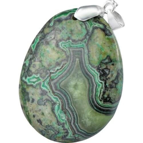 Kambaba Jasper Healing Reiki Stone Charm Pendant For Jewelry Making