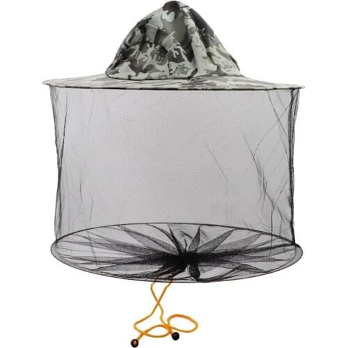 Camouflage Outdoor Fishing Hat Mosquito Net Beekeeping Hat Flying Insects Prevention Cap Bucket Hat Bee Bug Mesh Hat