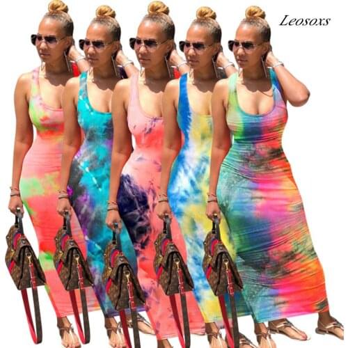 Цветные летние платья LEOSOXS China At AliExpress