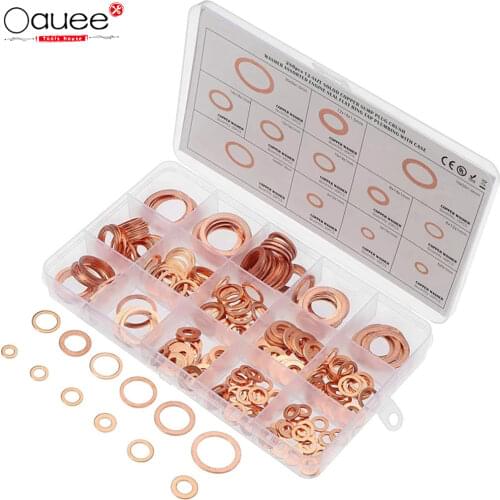 200/280pcs Copper Oil Seal Gasket Seal Solid Gasket Oil Pan Plug Oil for Tool Hardware Accessories