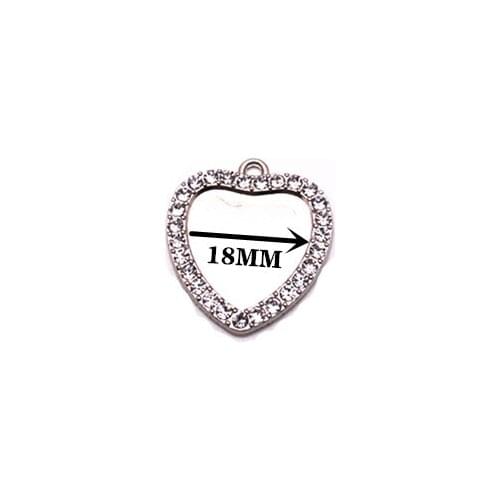 Customization 18MM Heart Metal Football Charms Pendant For DIY Bracelet & Necklace Jewelry Making 1000pcs/lot