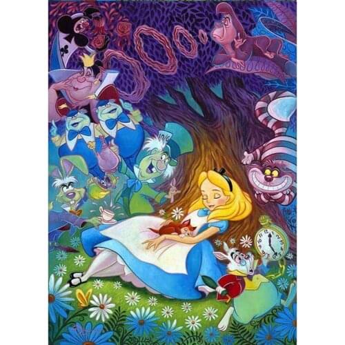 Disney 5d Diy Diamond Embroidery Diamond Painting Alice In Wonderland Diamond Mosaic Home Decor Cross Stitch Kits