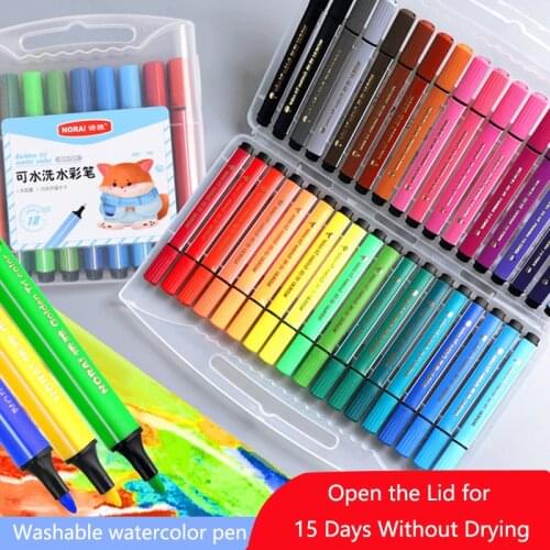 60Color Set Painting Art Supplies Watercolor Pen Childrens Graffiti Color Brush Tip Colored Markers Student Stationery Drawing