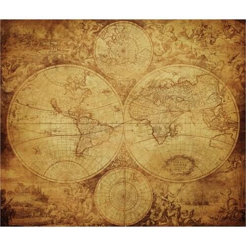 Colorful print Wall Tapestry Wall Hanging Psychedelic Tapestry Decor for Bedroom Living Room Ancient map M936