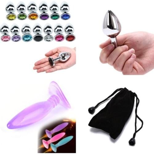 Stainless Steel Crystal Jewelry Heart Butt Plug Anal Plug Gay Anal Beads Stimulator Dildo Plug Metal Anal Plug Dildo Sex Toys