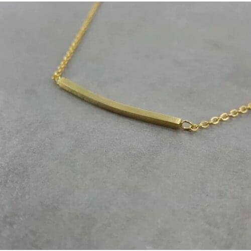 2021 Gold Color Bar Necklaces Delicate Jewelry Stainless Steel Chain Chocker Women Accessories Kettingen Voor Vrouwen Bff Gifts