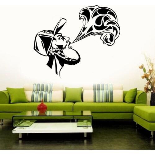 Puff Man Vape Silhouette Wall Decal Vinyl Sticker Vape Store And Home Decoration Removable A003208