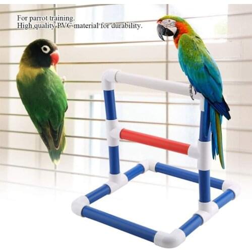 Parrot Stand Perch Rack Bird Play Training Toys Parrots Shower Perches Playgound Standing Toy for Macaw Cockatoo African