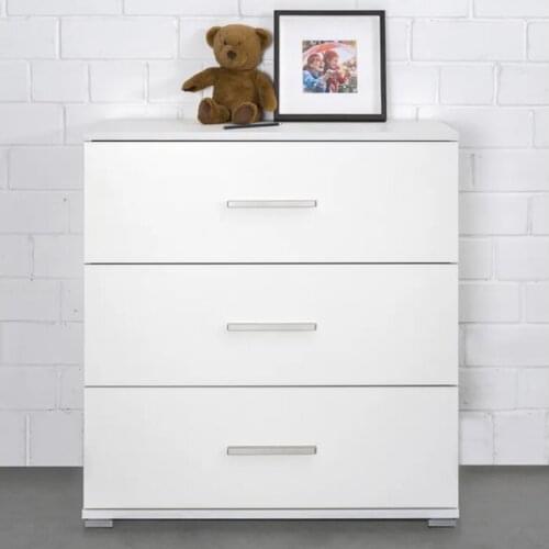 Bedside table Chest of drawers laconic designed with three spacious drawersfor small spaces