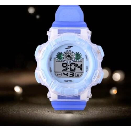 UTHAI BK85 Transparent Electronic Watch Waterproof Colorful Luminous Multifunctional Sports Boys and Girls Simple Watch