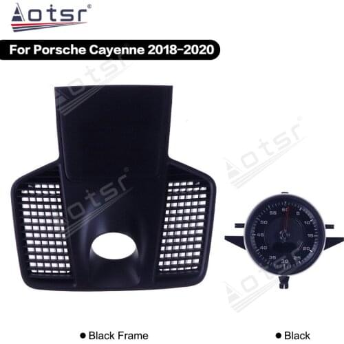 Stopwatch Compass for Porsche Cayenne 2011 - 2017 Central Console Cover Time Electronic Meter Clock Dashboard Center Clock