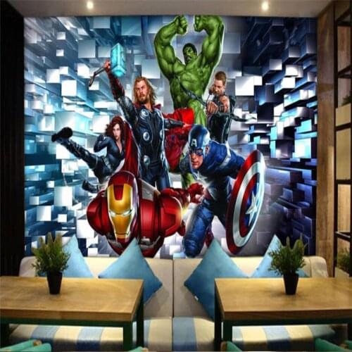 Modern Cartoon Childrens 3D Murals Boys Room Bedroom Decor Waterproof Anime Wallpapers for Kinds Room Papel De Parede 3d