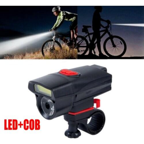 LED COB Dual-light Pearl Lamp Bicycle Lamp Waterproof Mountain Bike Light High-power Four Lighting Modes Front Lamp