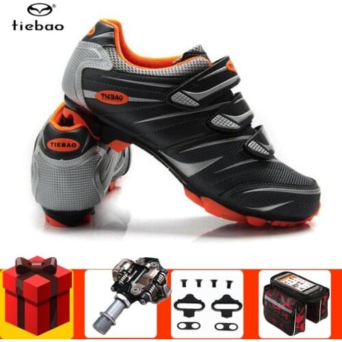 Tiebao MTB Cycling Shoes Men Sneakers Women 2021 Add SPD Pedal Set Bicycle Non-Slip Bike Racingsport Shoes Sapatos De Ciclismo