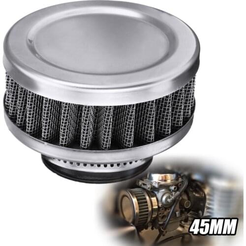 Universal 45mm Motorcycle Air Filter Stainless Steel ATV Scooter Cleaner For Honda Yamaha SR400 Kawasaki KZ650