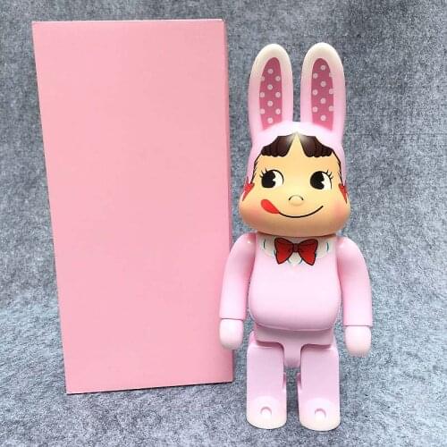 Vinyl Doll 400% Bearbrick Be@rbric Pink Rabbit Milky Peka PVC Vinyl Art Figure Collection Fashion Medicom toy