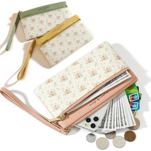 Women Leather Zipper Long Wallets Ladies Luxury Designer Long Purse Fashion PU Zippered Clutch Handbags Coin Pocket Card Holder